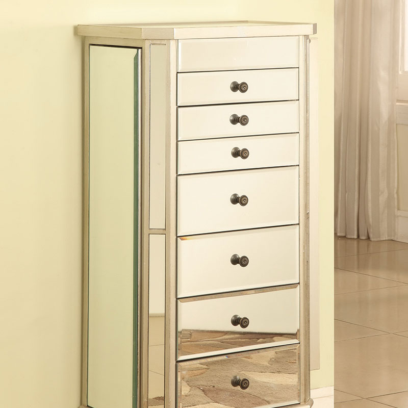 #233-314 • Mirrored Jewelry Armoire with 